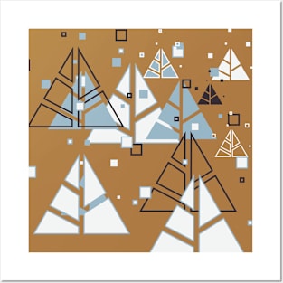 Abstract Christmas tree Posters and Art